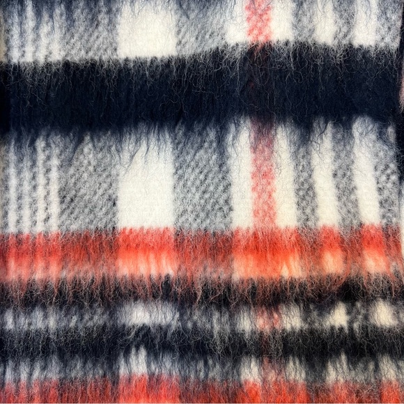 Weekday Isa Brushed Plaid Check Jacket, Red/Navy/White - Size XS - Picture 9 of 9